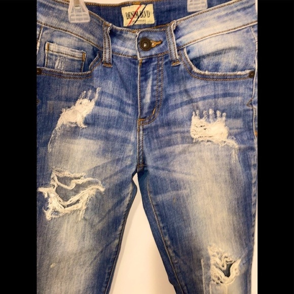 MINT euc denim blvd distressed LA deaign jean sz 0​ - Picture 1 of 10